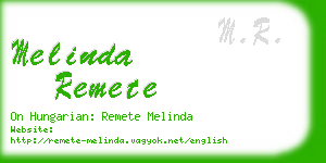 melinda remete business card